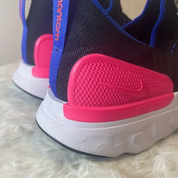 Nike React Phantom Run Flyknit 2 Black Bright Crimson Women’s Size 10 - Picture 8 of 15